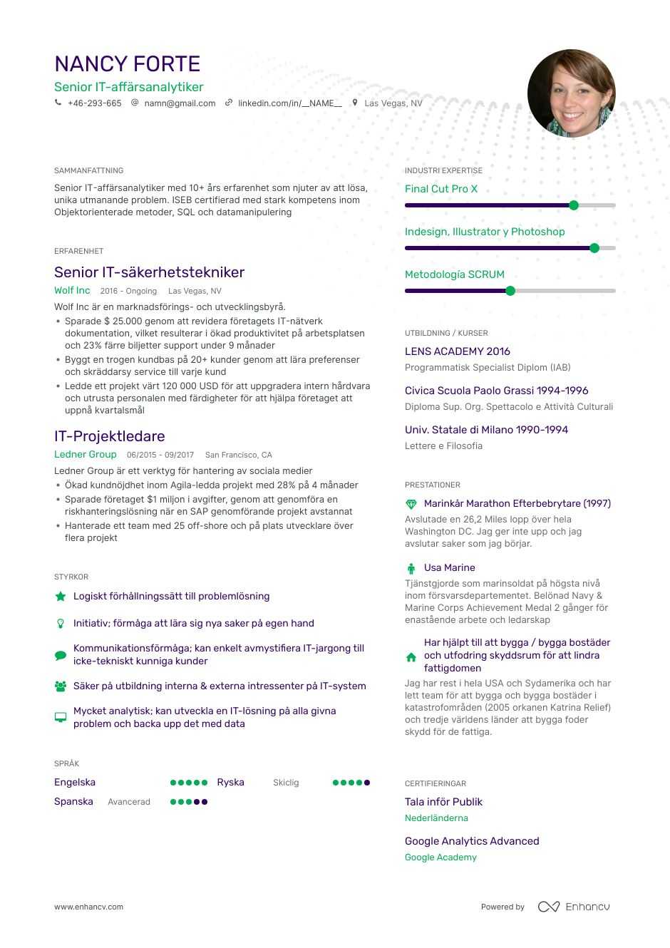 CV-exempel för IT