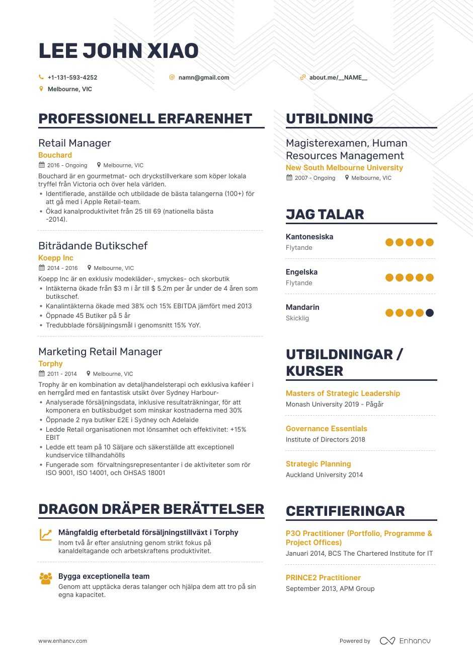 CV-exempel för chefsassistenter